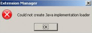 Could not create Java implementation loader Could not create Java implementation loader
