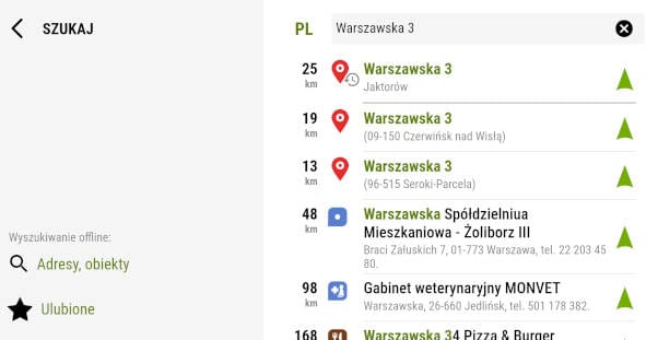 Jak w AutoMapie dla systemu Android wyznaczyć trasę z bieżącej pozycji?